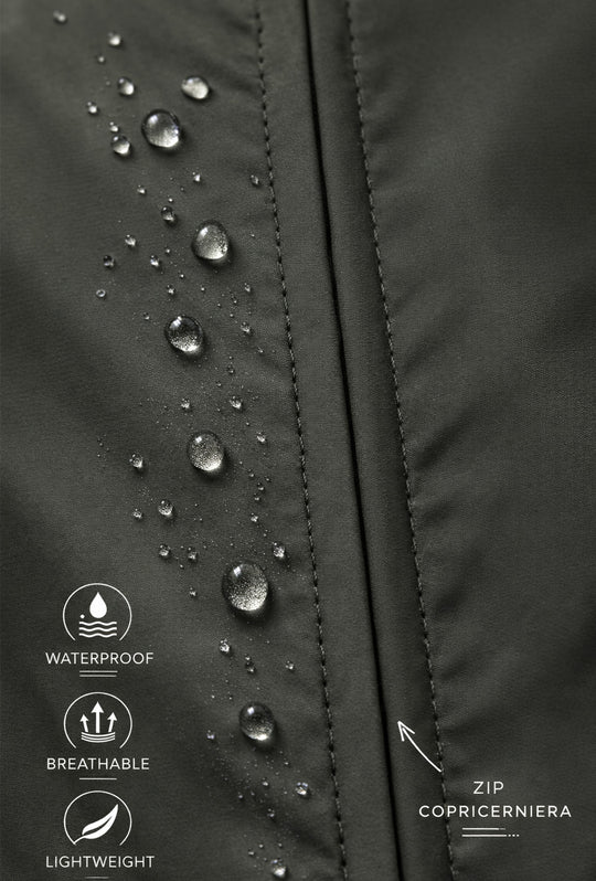 Giubbotto uomo Leggero High Performance Dresserd con balza in cotone - VERDE MILITARE