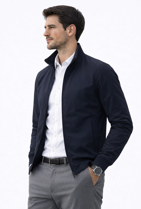 Giubbotto uomo Leggero in High Performance Dresserd con balba in cotone - BLU