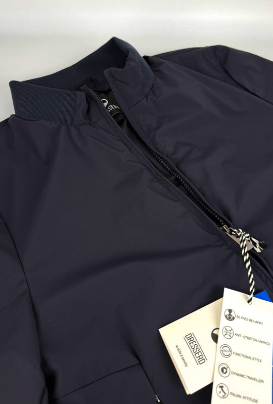 Giubbotto uomo Leggero in High Performance Dresserd con balba in cotone - BLU