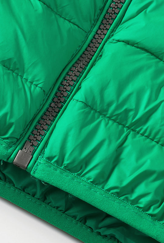 Giubbotto Uomo Piumino 100 Grammi Cappuccio Smontabile semi Slim Fit Giubbino Dresserd - VERDE