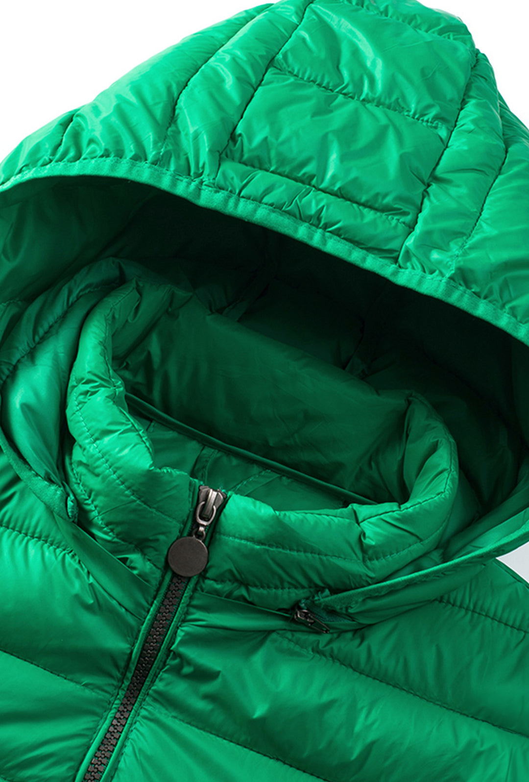Giubbotto Uomo Piumino 100 Grammi Cappuccio Smontabile semi Slim Fit Giubbino Dresserd - VERDE