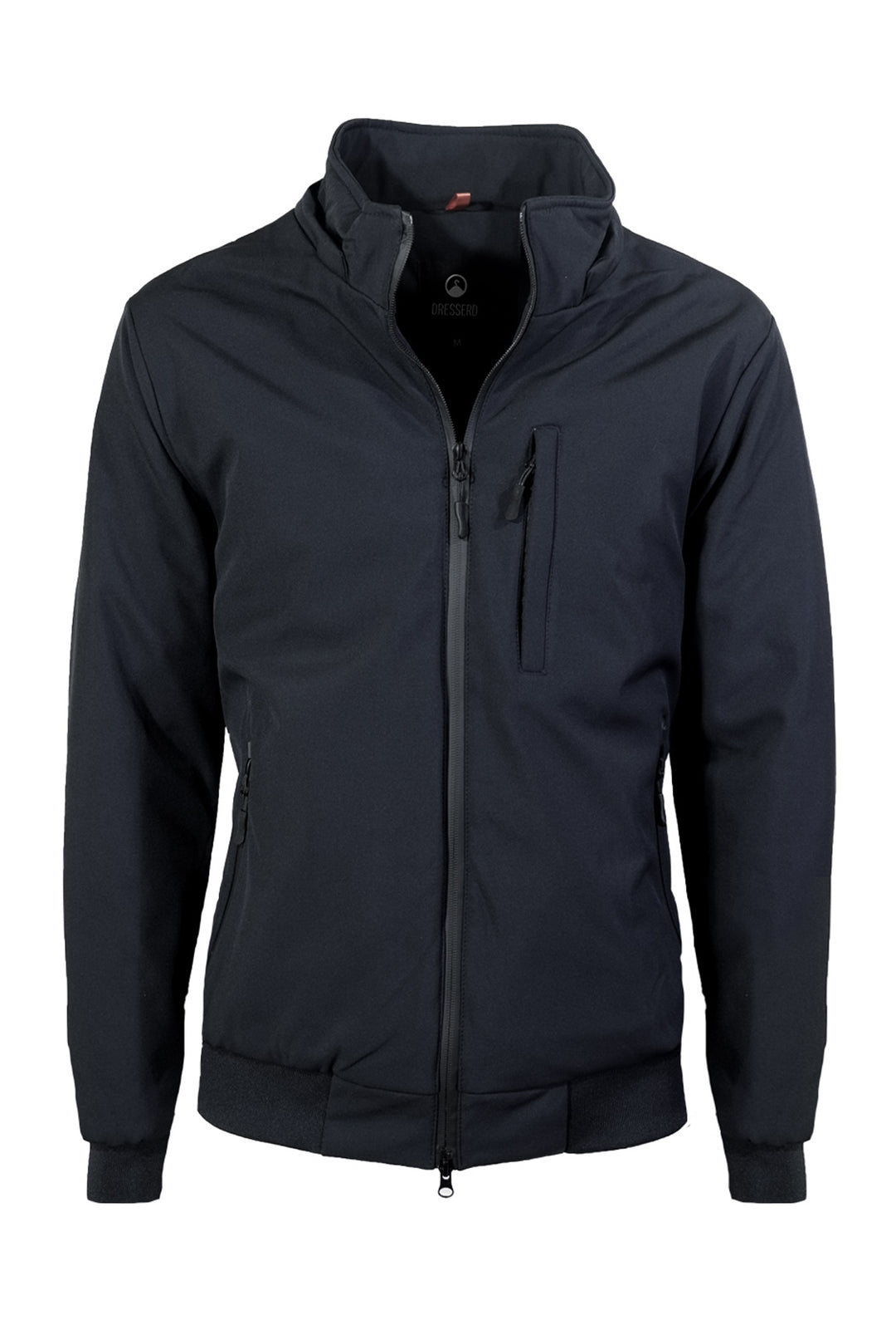 Giubbotto Uomo Invernale con Cappuccio Smontabile Bomber balza in cotone  Tessuto Tecnico Semi Slim Fit Dresserd - NERO