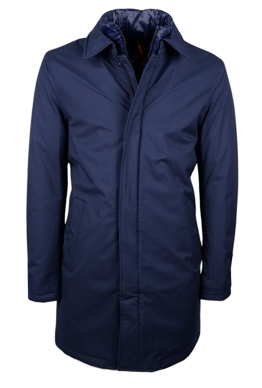 Trench Uomo Dresserd Giubbotto Tessuto Tecnico con piumino centrale smontabile - BLU