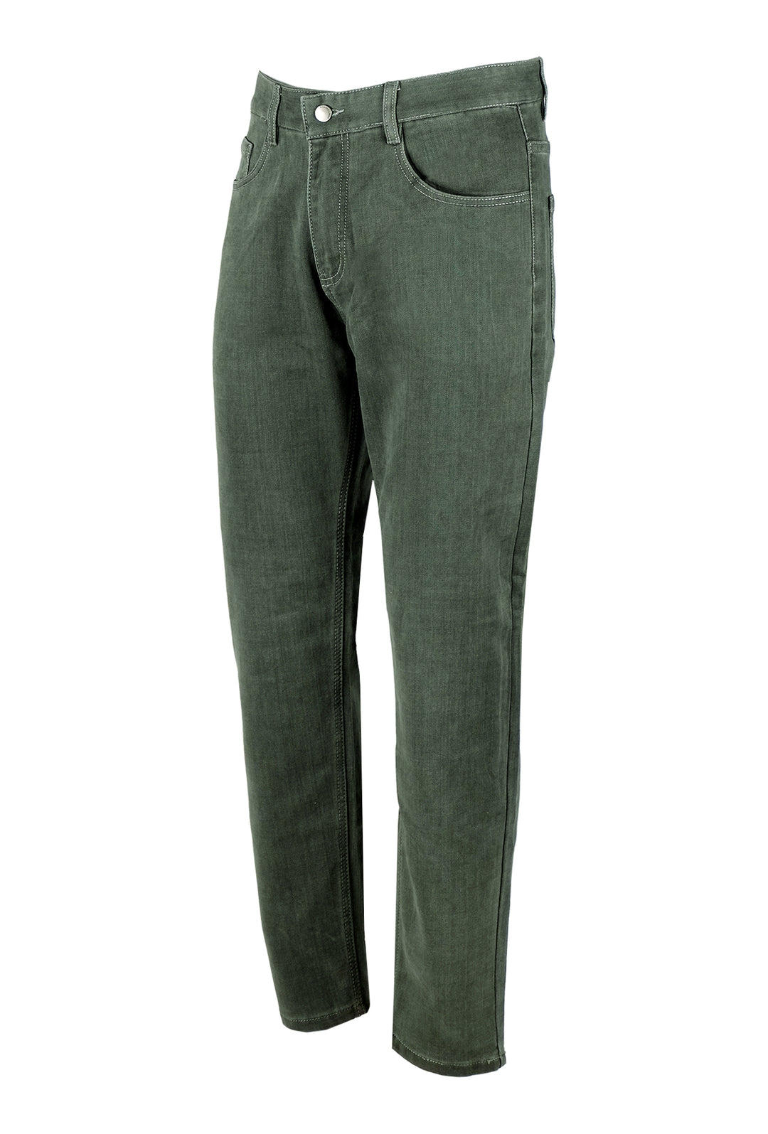 Pantalone Uomo Gamba Regular fit in cotone invernale - VERDE MILITARE