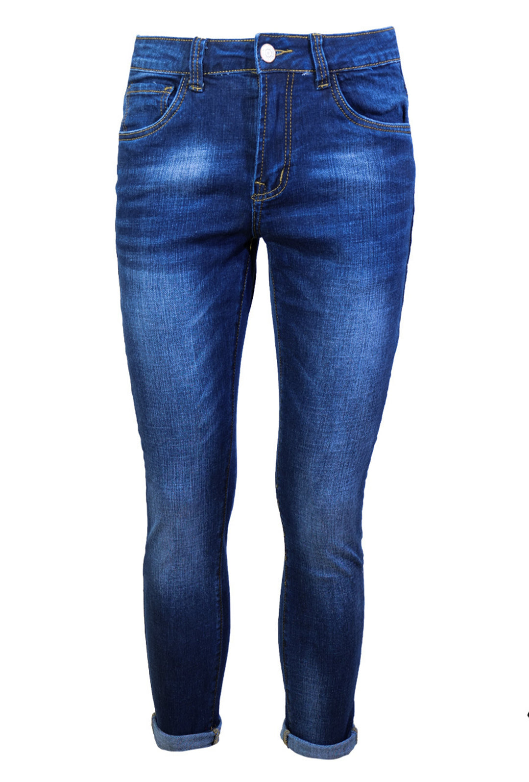 Jeans Uomo Pantalone Slim fit gamba stretta elasticizzato