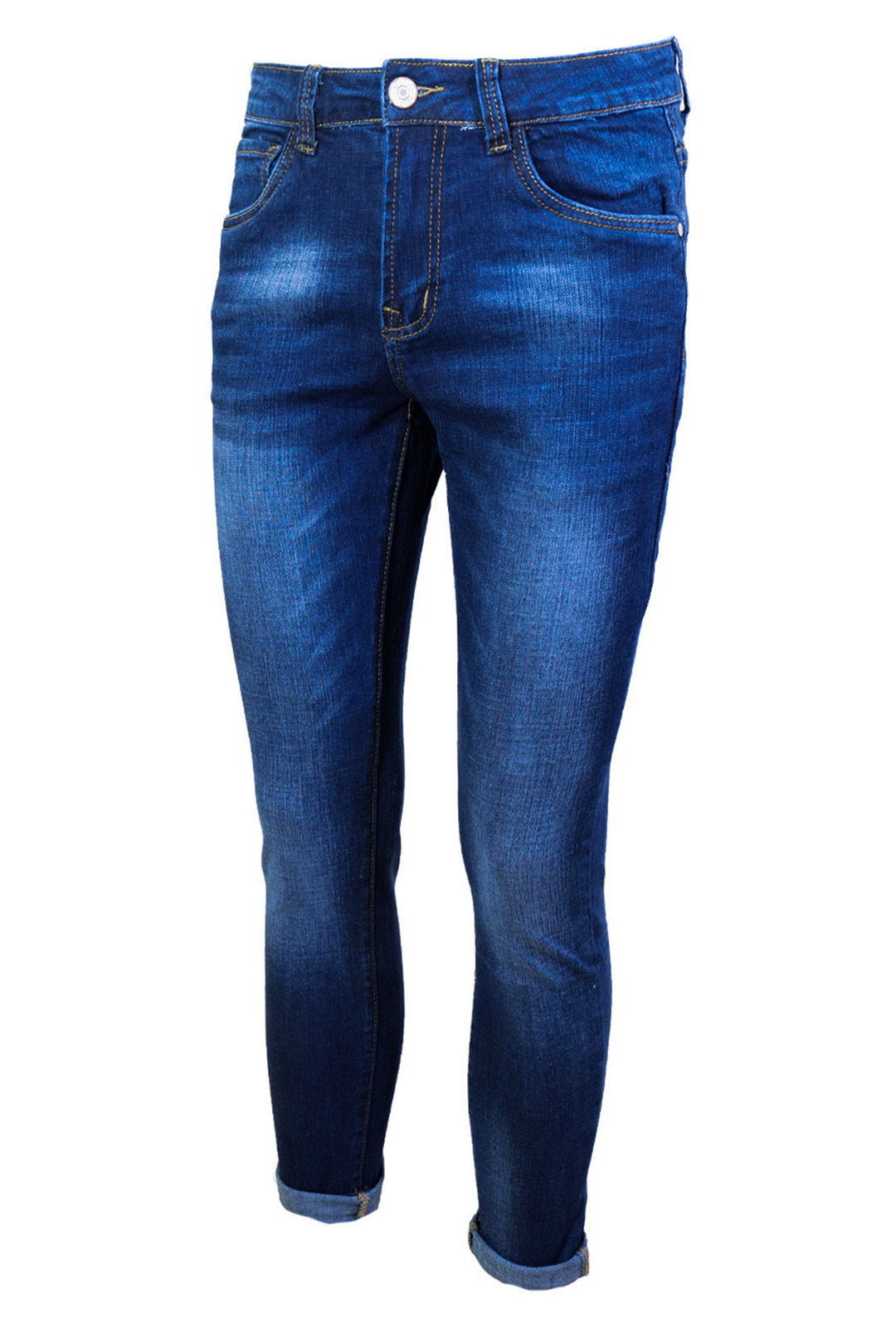 Jeans Uomo Pantalone Slim fit gamba stretta elasticizzato