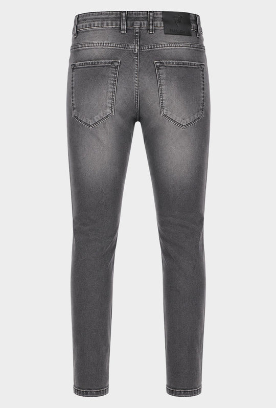Jeans Uomo FREE JOY Slim Fit in Denim Stretch Cinque Tasche- GRIGIO ANTRACIDE