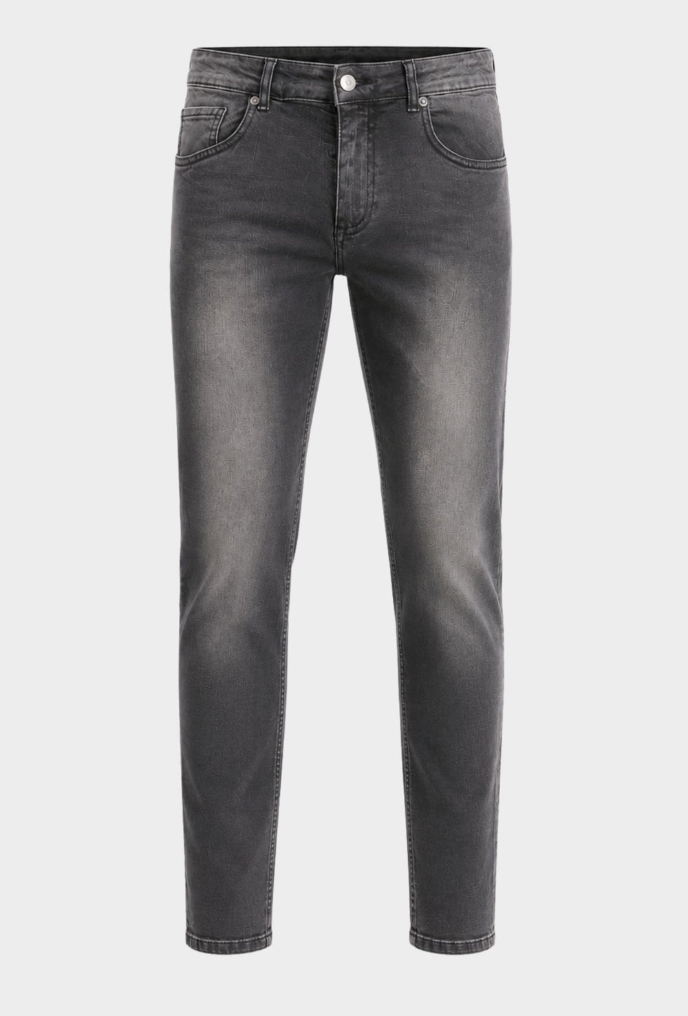 Jeans Uomo FREE JOY Slim Fit in Denim Stretch Cinque Tasche- GRIGIO ANTRACIDE