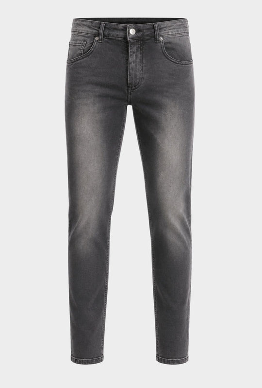Jeans Uomo FREE JOY Slim Fit in Denim Stretch Cinque Tasche- GRIGIO ANTRACIDE