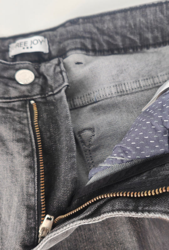 Jeans Uomo FREE JOY Slim Fit in Denim Stretch Cinque Tasche- GRIGIO ANTRACIDE