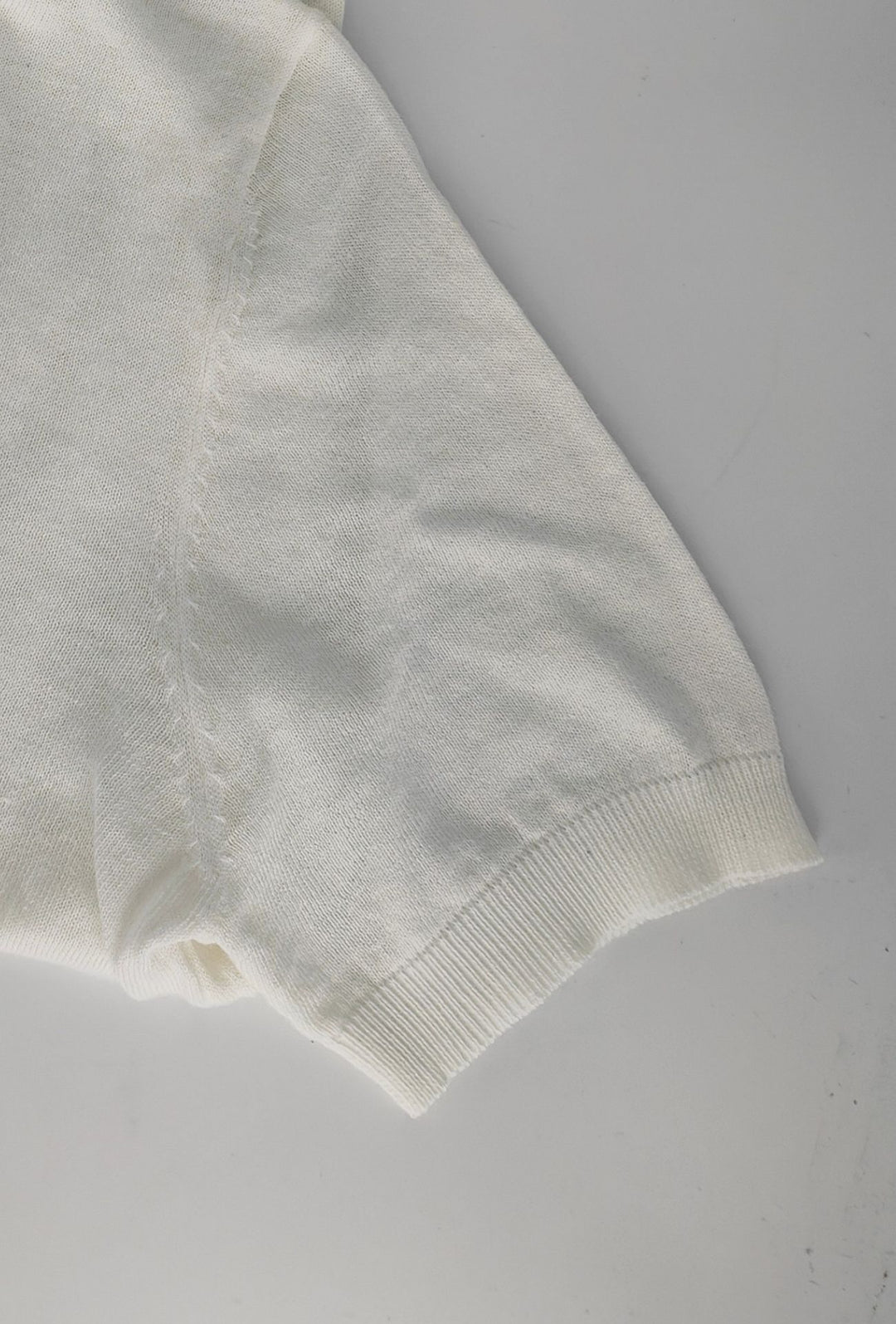 T-shirt uomo in Lino e cotone, maglietta mezza manica in maglia - BIANCO