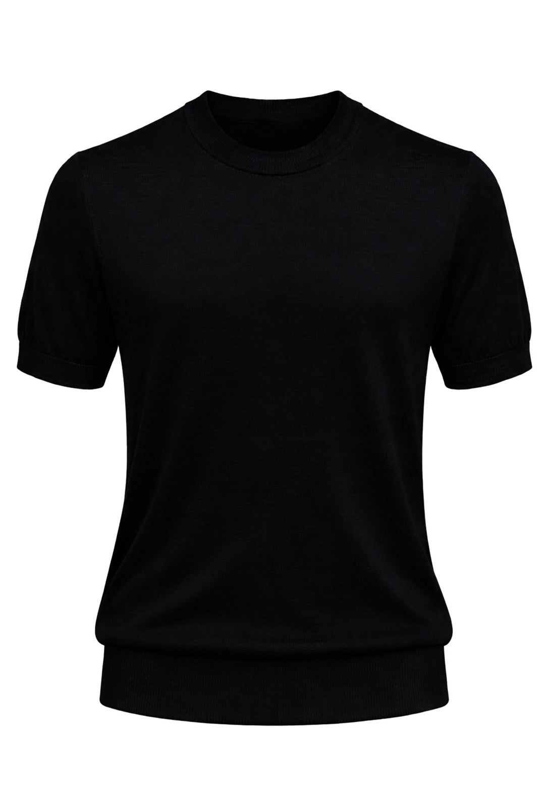 Maglia misto seta t-shirt ultra sottile premium - NERO