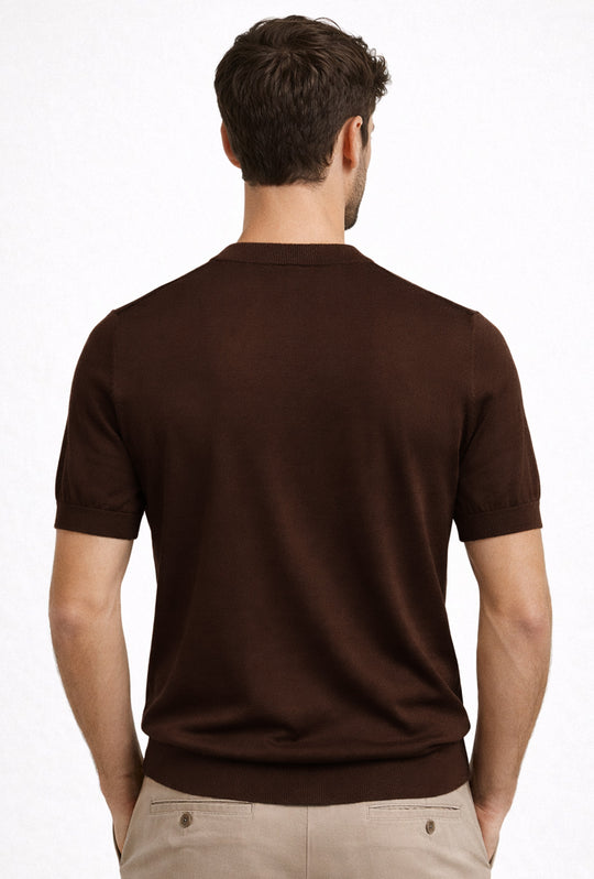Maglia misto seta t-shirt ultra sottile premium - CAFFE'