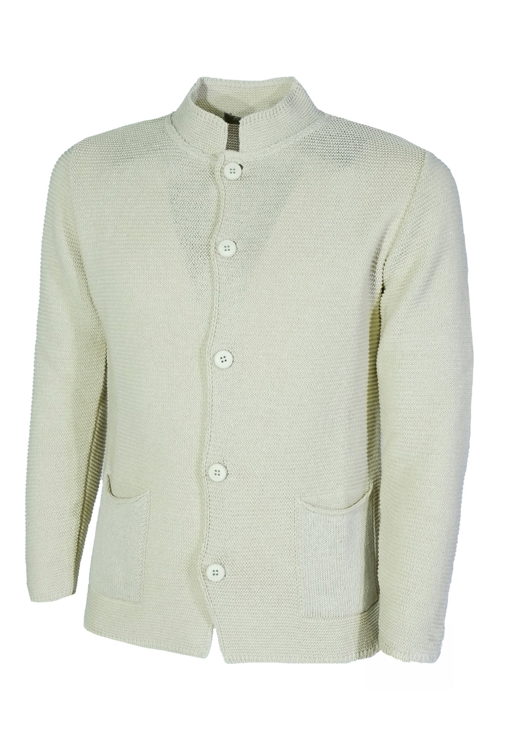 Cardigan Uomo Maglie in cotone con bottoni Giacca in maglia Semi Slim Fit  Dresserd - BEIGE