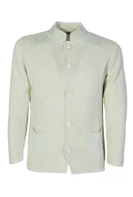 Cardigan Uomo Maglie in cotone con bottoni Giacca in maglia Semi Slim Fit  Dresserd - BEIGE