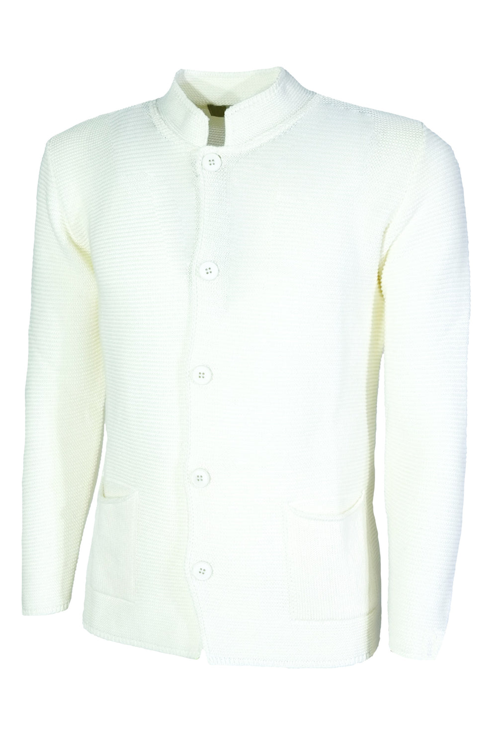 Cardigan Uomo Maglie in cotone con bottoni Giacca in maglia Semi Slim Fit  Dresserd - BIANCO