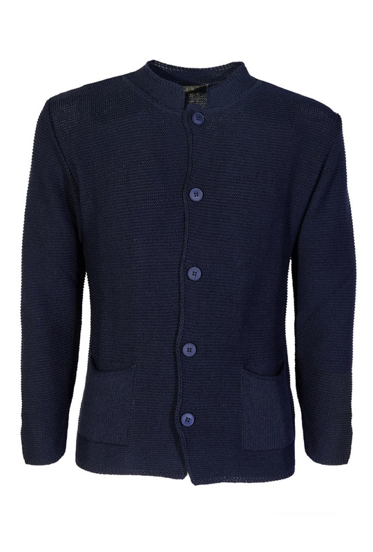 Cardigan Uomo Maglie in cotone con bottoni Giacca in maglia Semi Slim Fit  Dresserd - BLU