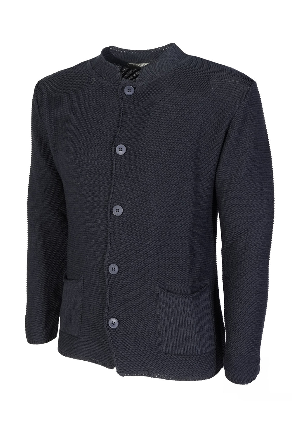 Cardigan Uomo Maglie in cotone con bottoni Giacca in maglia Semi Slim Fit  Dresserd - NERO