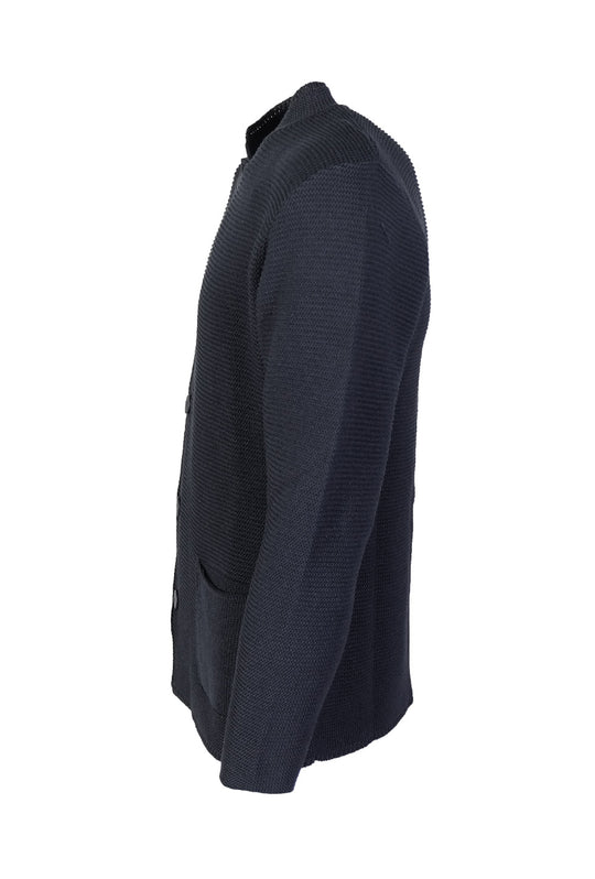 Cardigan Uomo Maglie in cotone con bottoni Giacca in maglia Semi Slim Fit  Dresserd - NERO