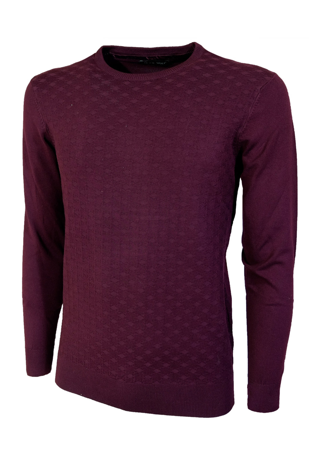 Maglia Uomo Girocollo maglioncino in Viscosa BLACK WOLF con trama lavorata maglie Dresserd - BORDEAUX