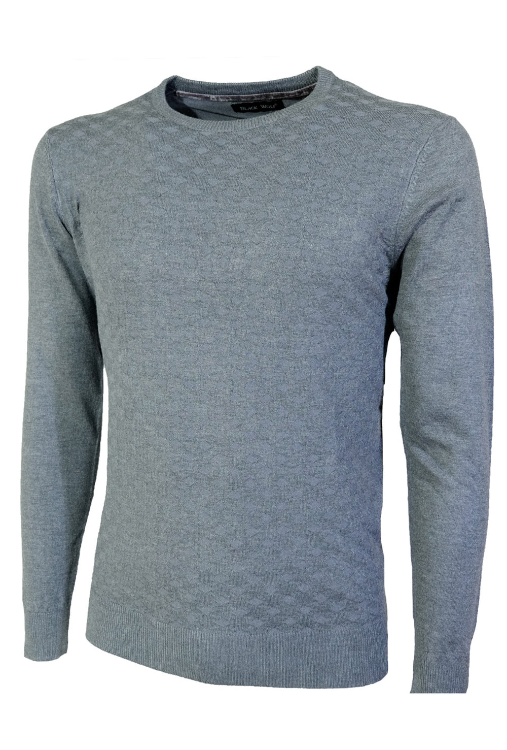 Maglia Uomo Girocollo maglioncino in Viscosa BLACK WOLF con trama lavorata maglie Dresserd - GRIGIO