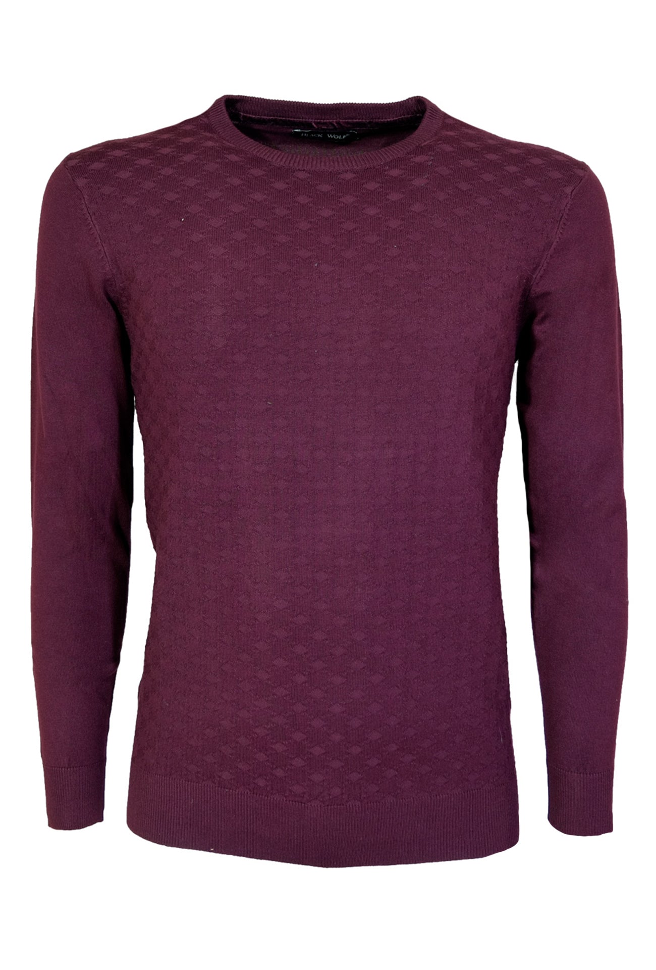 Maglia Uomo Girocollo maglioncino in Viscosa BLACK WOLF con trama lavorata maglie Dresserd BORDEAUX