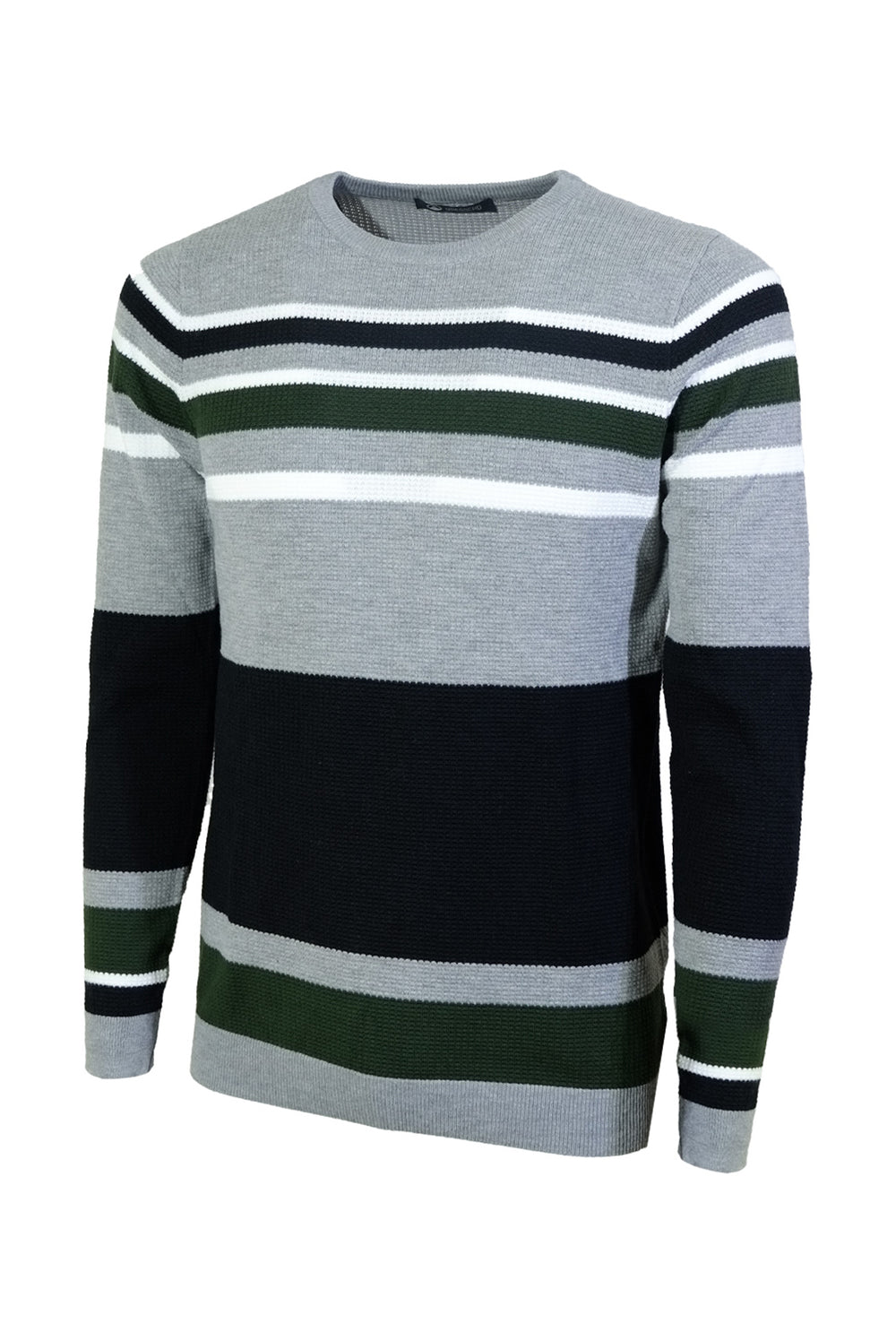 Maglia Uomo Manica lunga maglione rigato maglia Girocollo Invernale Dresserd - VERDE