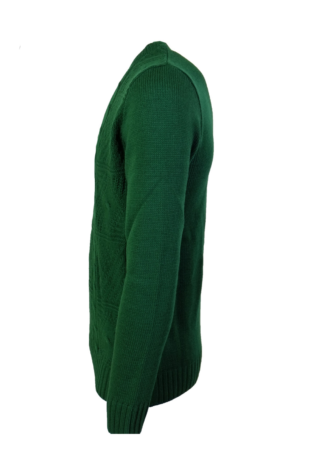 Maglia Uomo Invernale Dresserd Maglione girocollo trama lavorata - VERDE