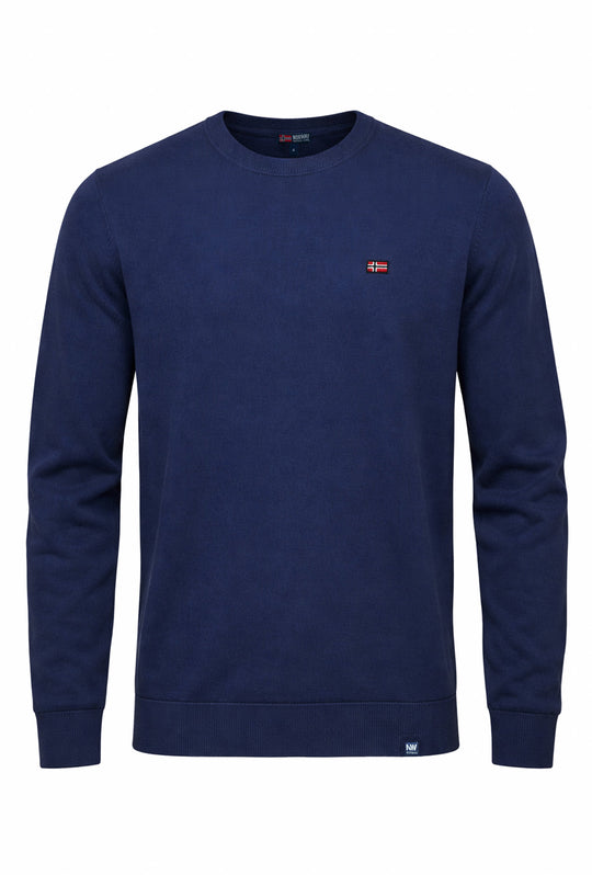 Maglioncino uomo Norway girocollo in cotone - BLU