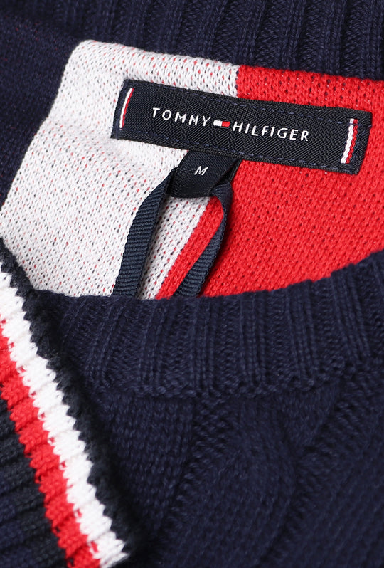 Maglione Uomo Tommy Hilfiger con Trecce - BLU