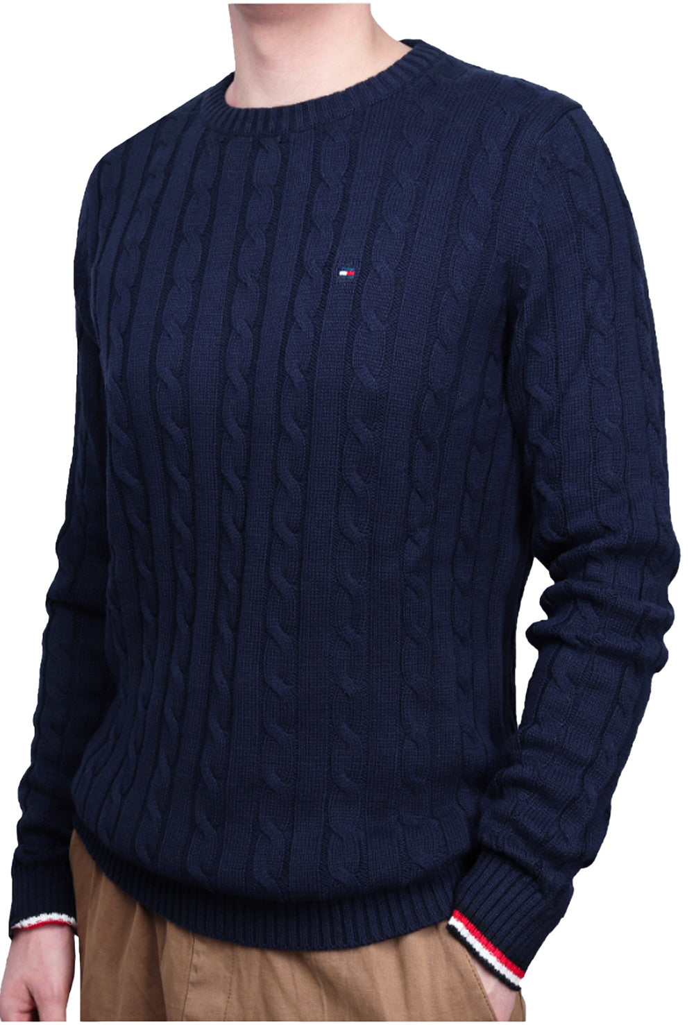 Maglione Uomo Tommy Hilfiger con Trecce - BLU