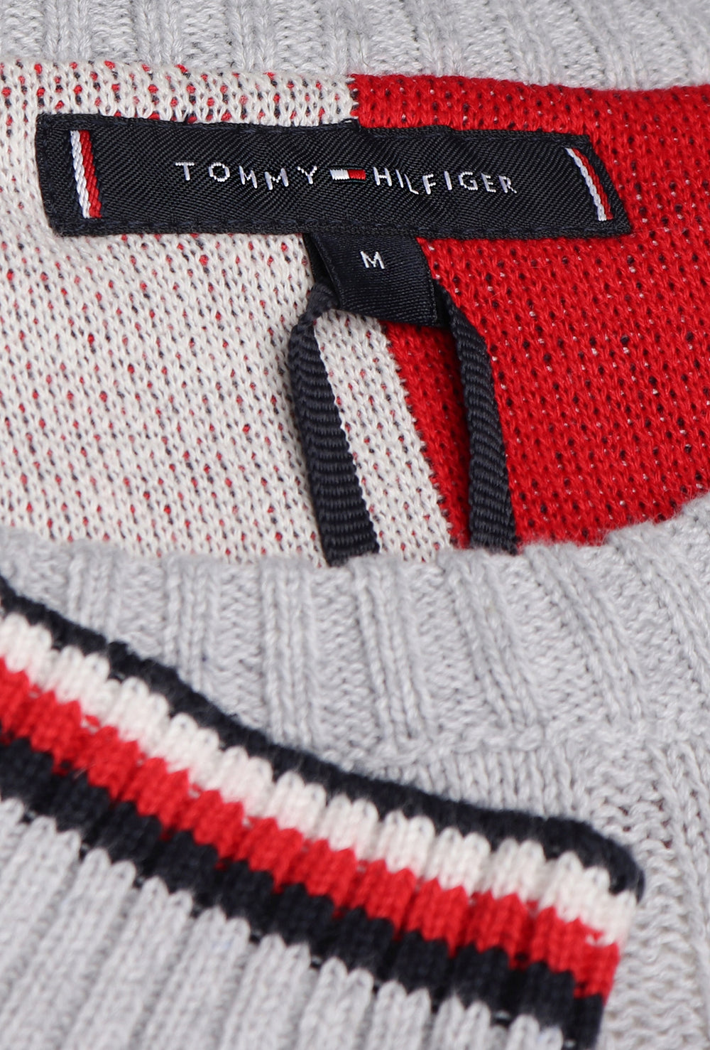 Maglione Uomo Tommy Hilfiger con Trecce - GRIGIO