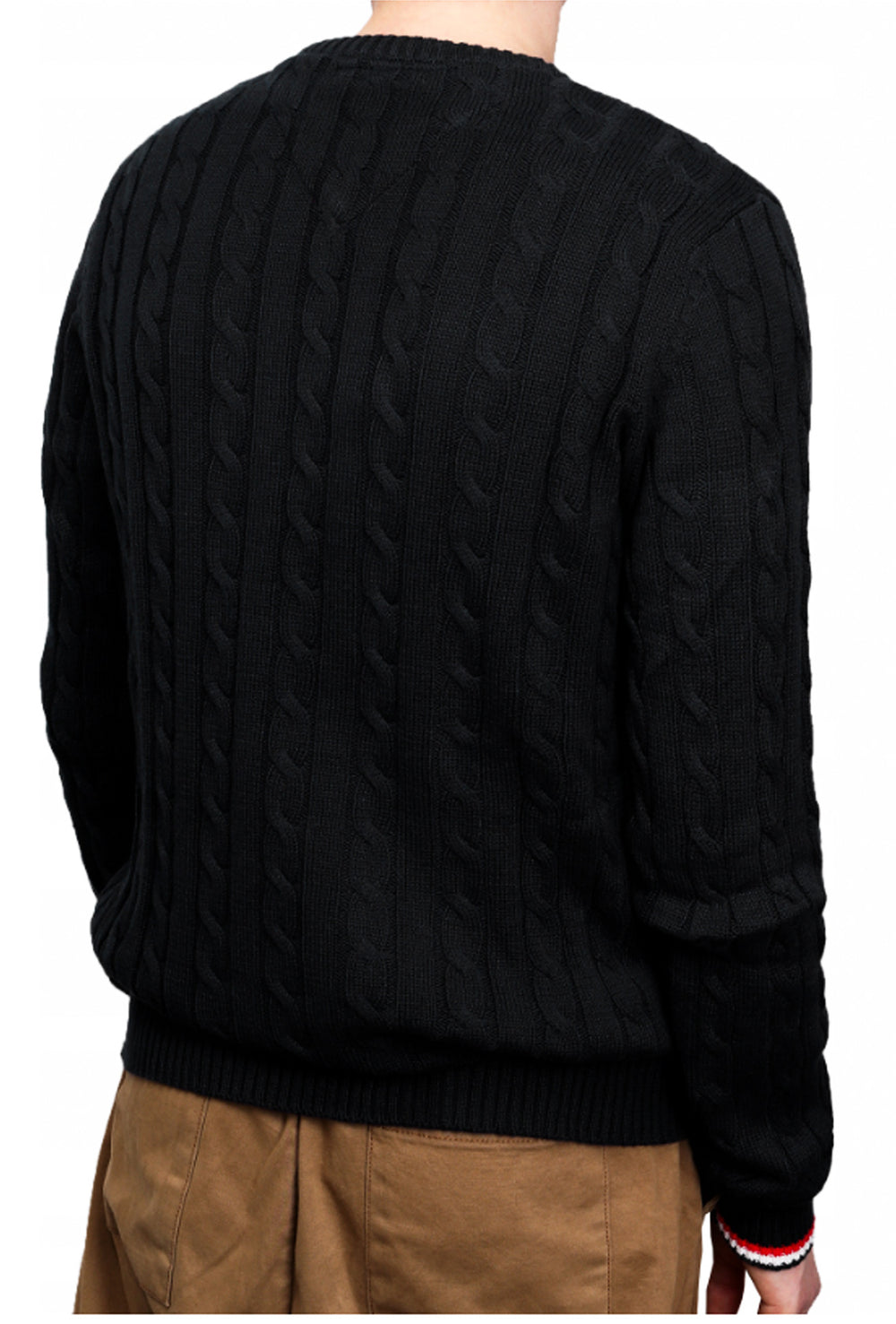 Maglione Uomo Tommy Hilfiger con Trecce - NERO