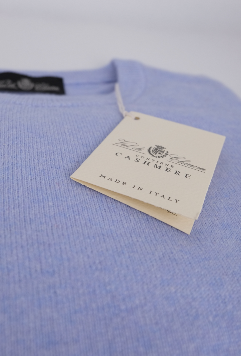 Maglioncino uomo misto Cashmere Lana Made in Italy - AZZURRO