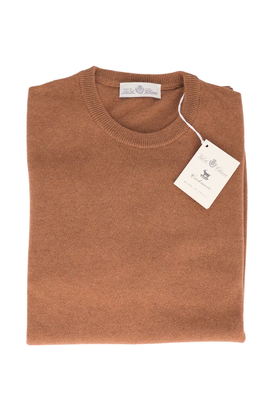 Maglioncino uomo misto Cashmere Lana Made in Italy - CAMMELLO