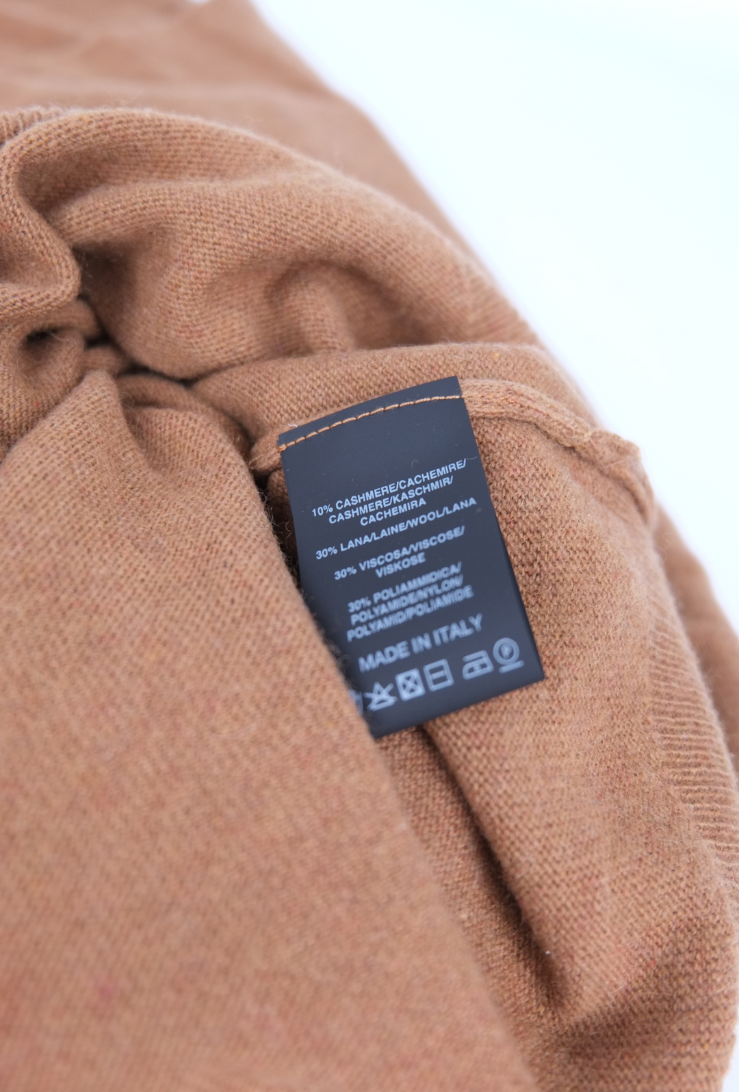 Maglioncino uomo misto Cashmere Lana Made in Italy - CAMMELLO