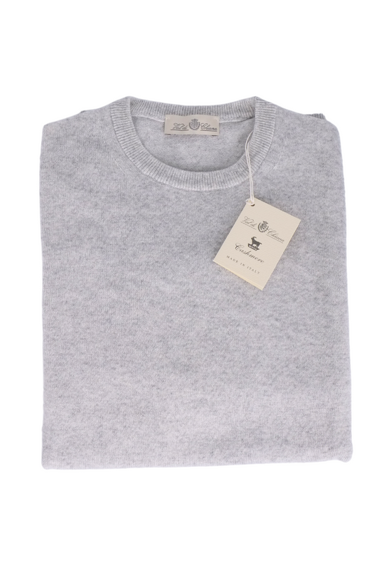 Maglioncino uomo misto Cashmere Lana Made in Italy - GRIGIO CHIARO
