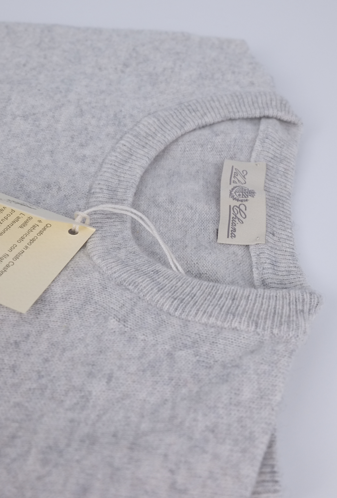 Maglioncino uomo misto Cashmere Lana Made in Italy - GRIGIO CHIARO