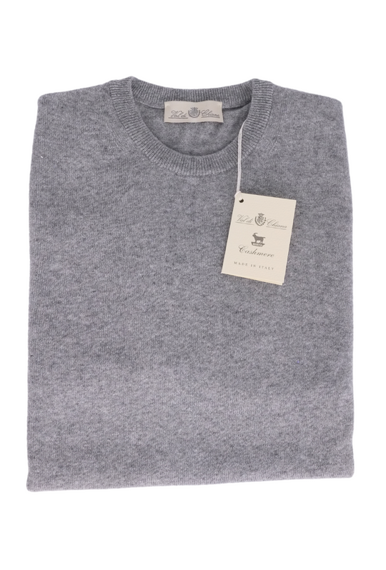 Maglioncino uomo misto Cashmere Lana Made in Italy - GRIGIO SCURO
