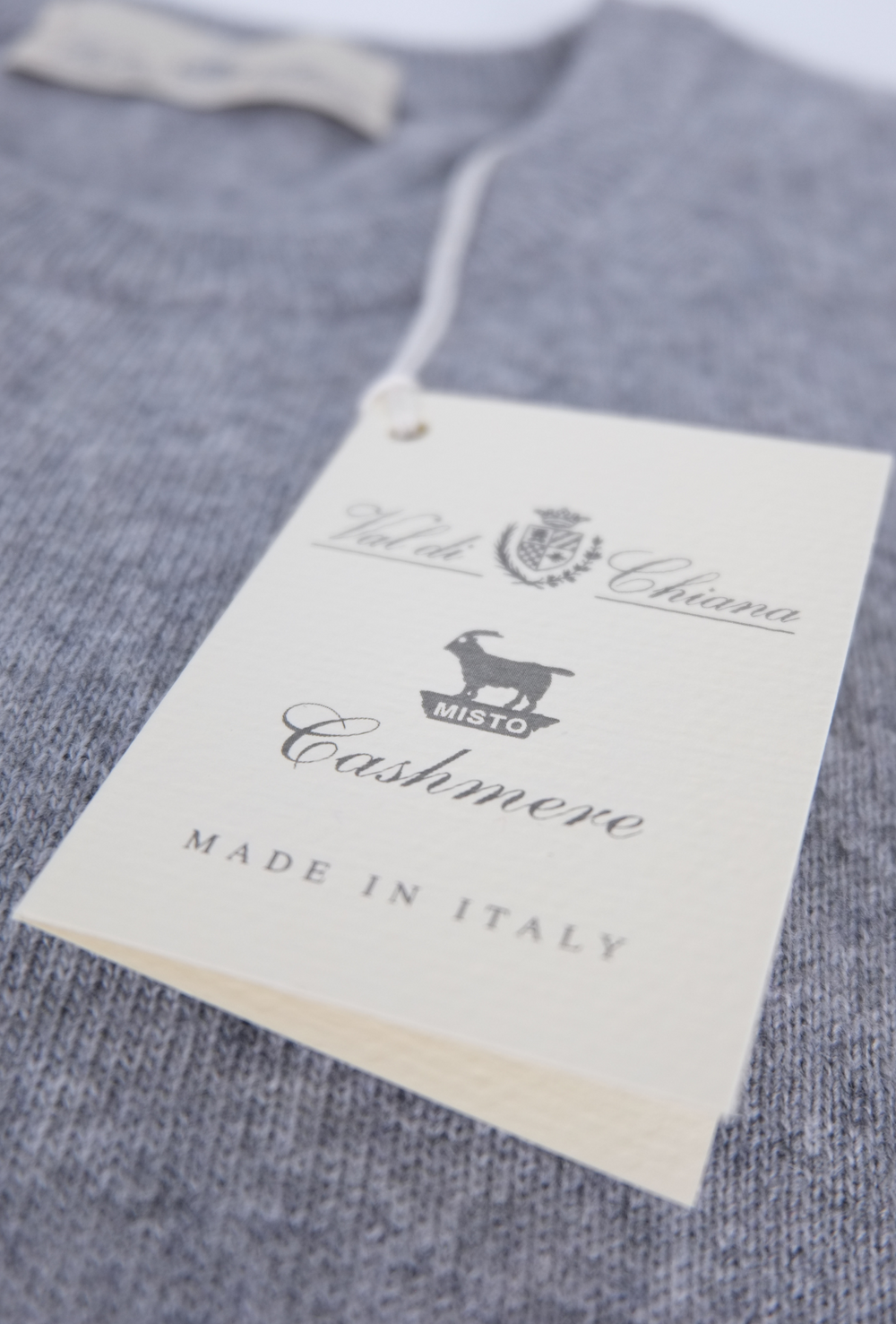 Maglioncino uomo misto Cashmere Lana Made in Italy - GRIGIO SCURO