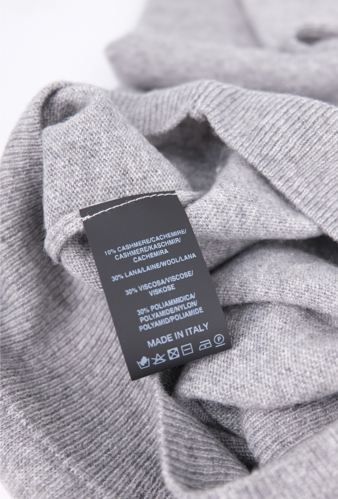 Maglioncino uomo misto Cashmere Lana Made in Italy - GRIGIO SCURO