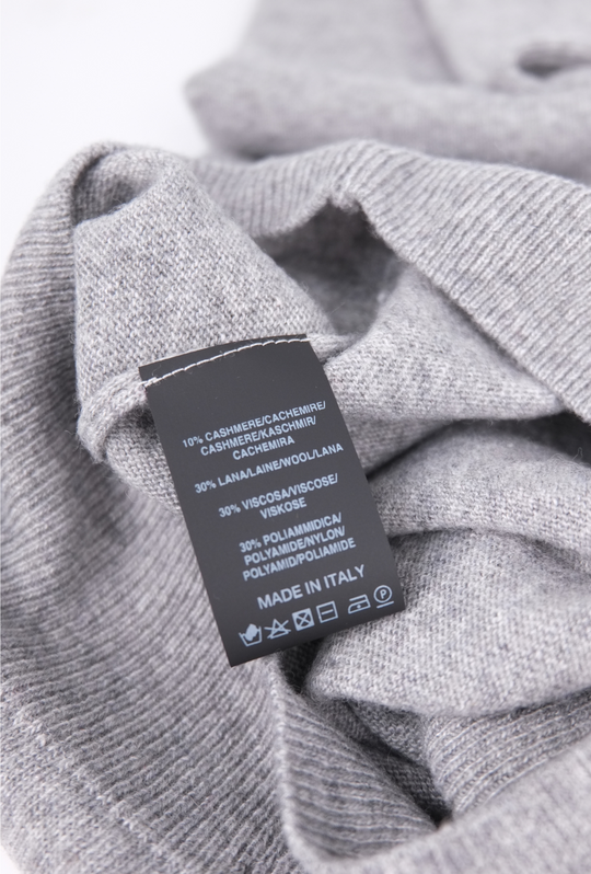 Maglioncino uomo misto Cashmere Lana Made in Italy - GRIGIO SCURO