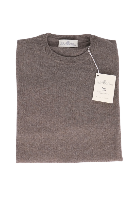 Maglioncino uomo misto Cashmere Lana Made in Italy - MARRONE