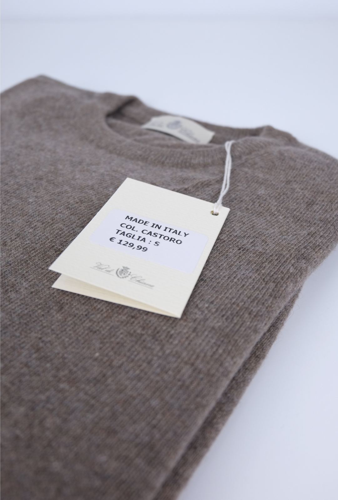 Maglioncino uomo misto Cashmere Lana Made in Italy - MARRONE