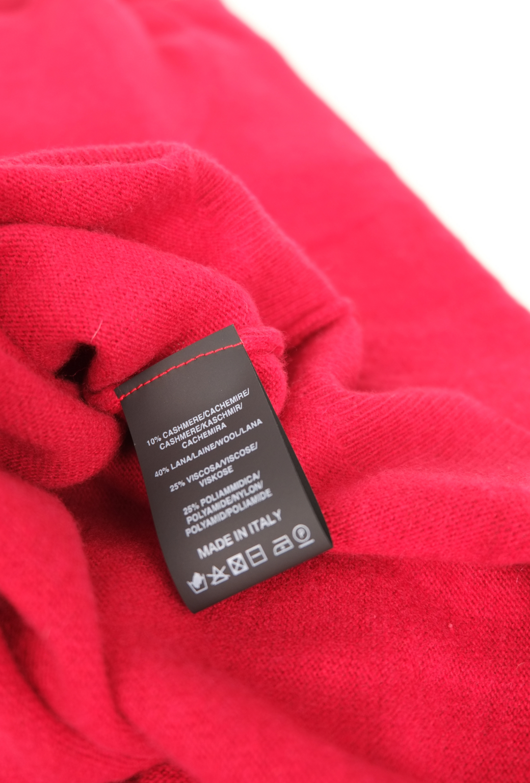 Maglioncino uomo misto Cashmere Lana Made in Italy - ROSSO