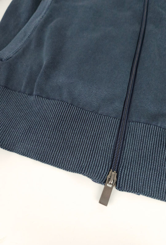 Maglioncino Uomo Full Zip 100% cotone DRESSERD- BLU