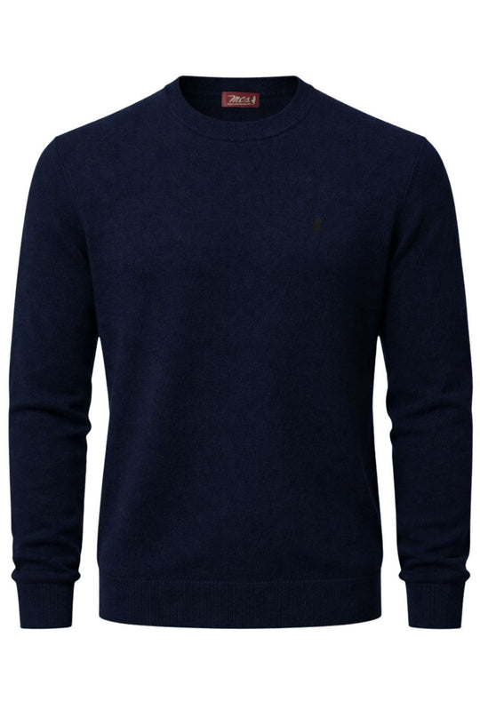 Maglioncino Uomo MCS in 80% Lana girocollo Made in Italy - BLU