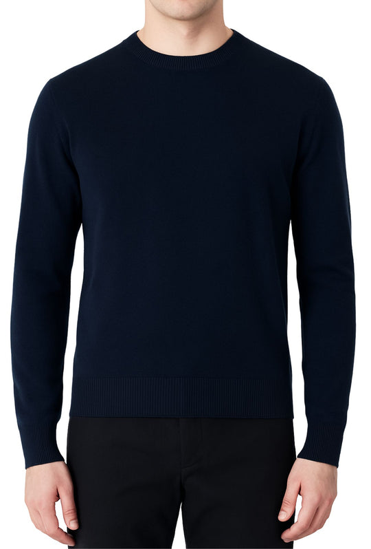 Maglioncino 100% Cashmere Uomo maglia girocollo - BLU