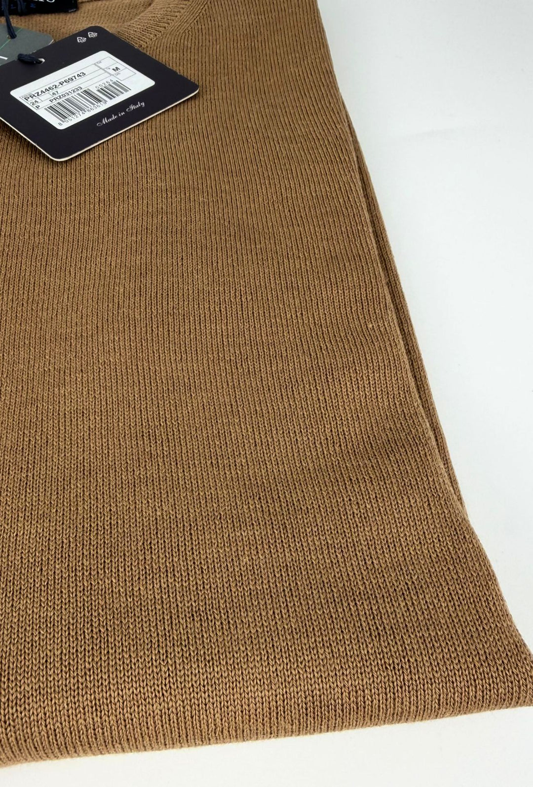Maglioncino Uomo 100% Lana merinos extrafine Lanerossi girocollo - CAMMELLO