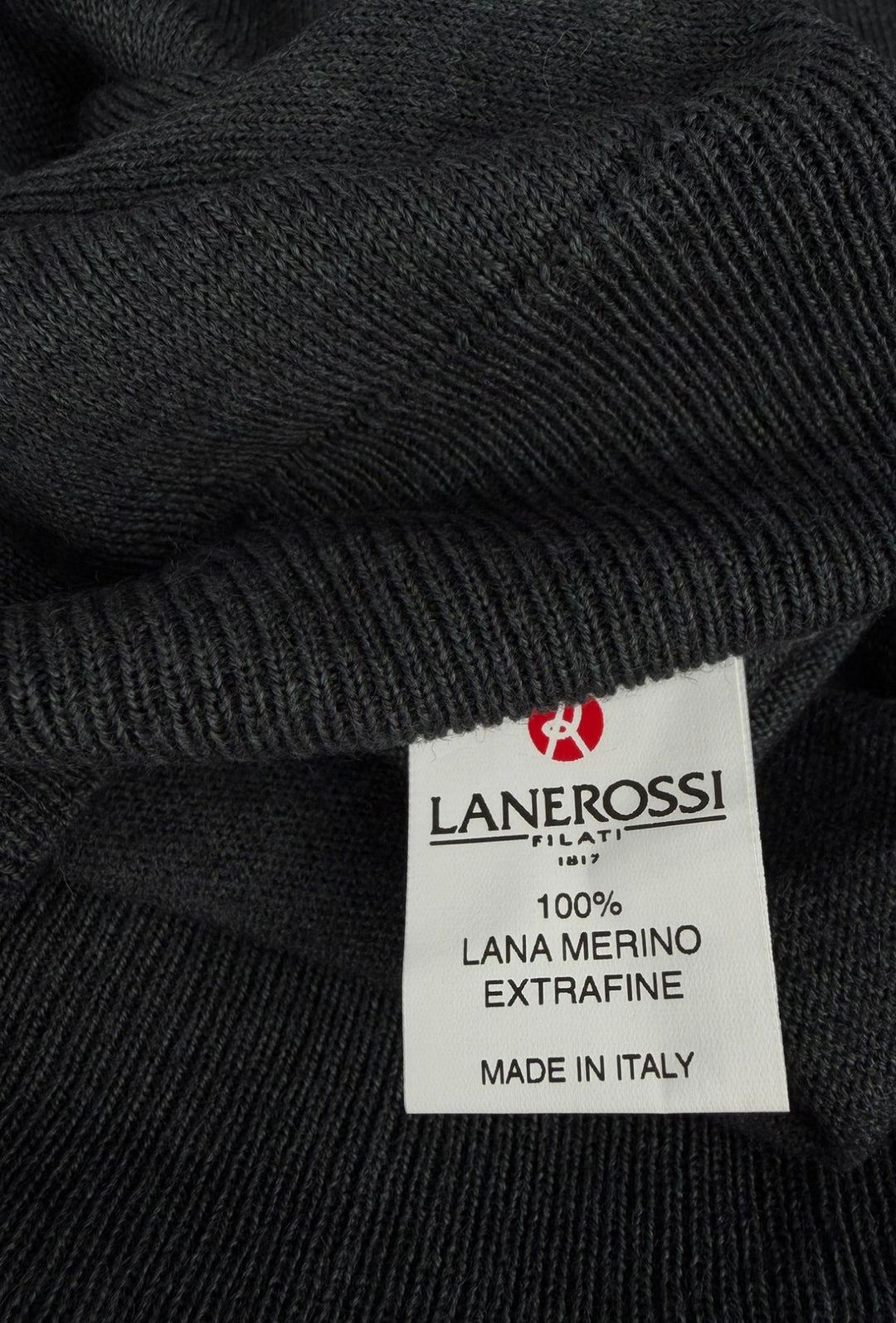 Maglioncino Uomo 100% Lana merinos extrafine Lanerossi girocollo - GRIGIO SCURO